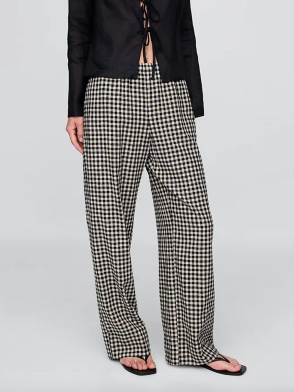 GAP Linen-Blend Easy Wide-Hem Pants